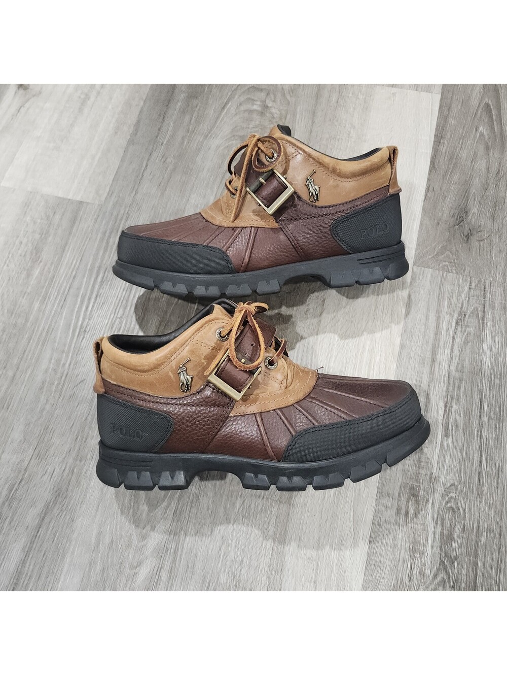 Polo Ralph Lauren Dover III Duck Boots Leather Buckle Preppy Outdoor Mens 9D